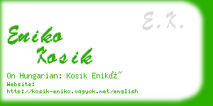 eniko kosik business card